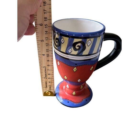 Bella Casa By Ganz Hand-Painted Ceramic Mug 6.5" Tall Multicolor - Picture 4 of 9